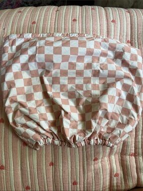 Kitsch Pink and White Checkerboard Hair Bonnet